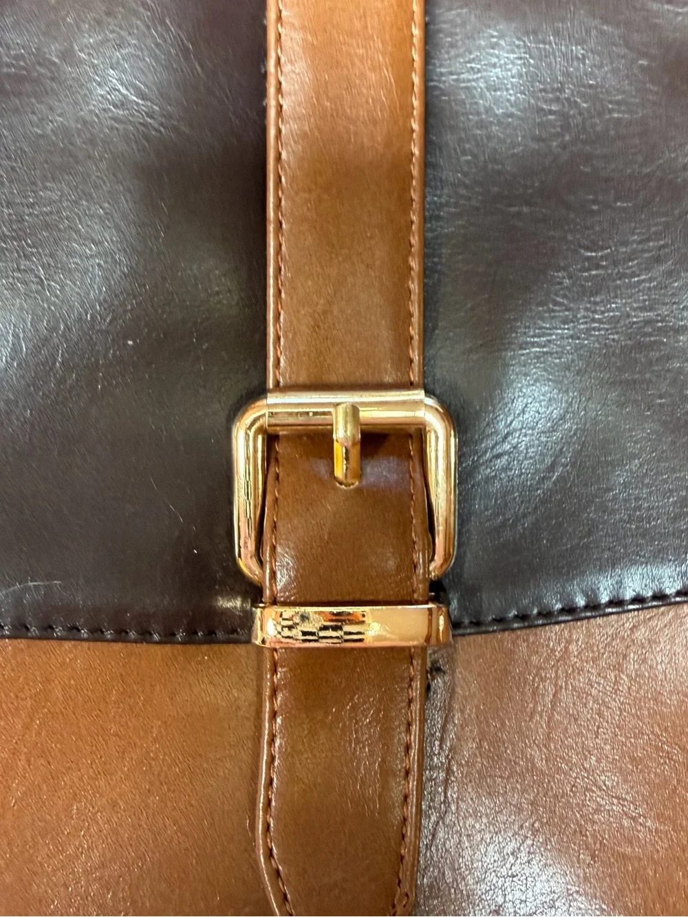Torgēis Desiree Tall Riding Boots Brown Two Tone Buckle Size 8